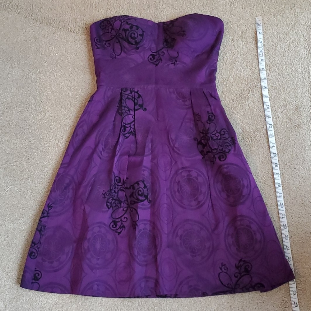 SOLD EUC Purple Guess Strapless Dress